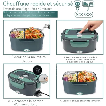 MINI GAMELLE ELECTRIQUE A DEUX COMPARTIMENTS (1,5 Litre au total)