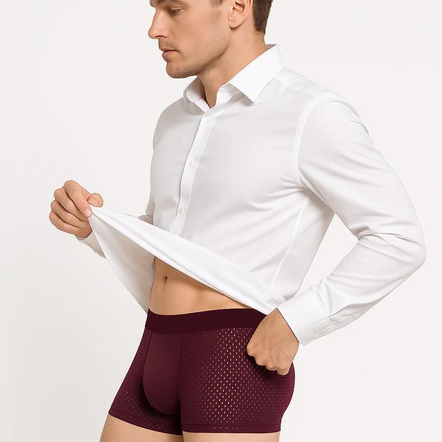 COFFRET PREMIUM DE 4 BOXERS RESPIRANTS POUR HOMME