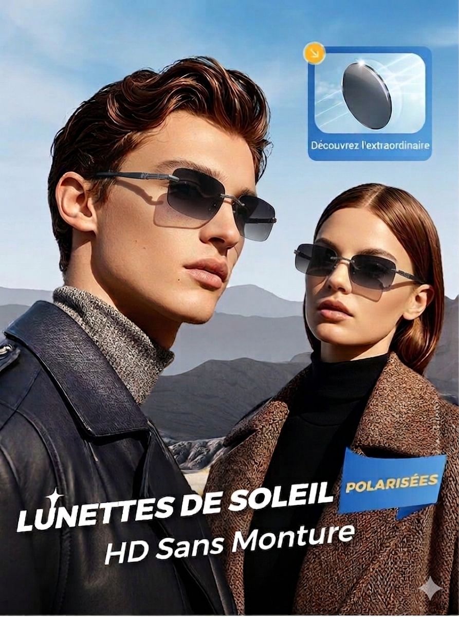 LUNETTES DE SOLEIL HD Sans Monture