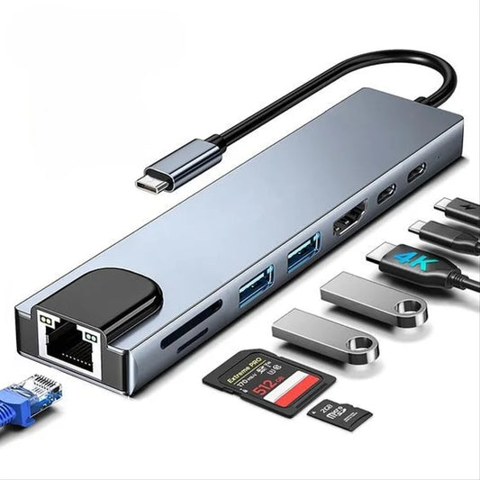 Adaptateur 8-en-1 USB-C — Branchez tout, perdez rien